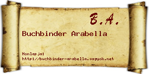 Buchbinder Arabella névjegykártya